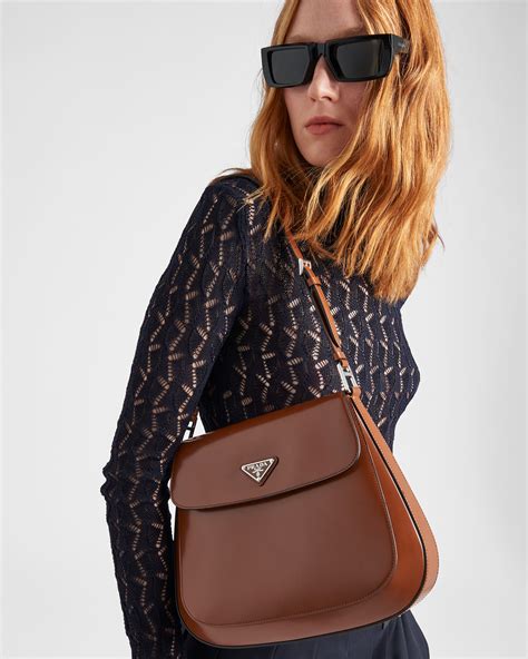 cleo bag prada|brushed leather shoulder bag prada.